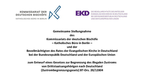 Stellungnahme der Kirchen zum Zustrombegrenzungsgesetz