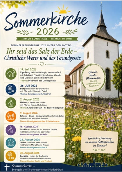Sommerkirche in der Niederb&ouml;rde