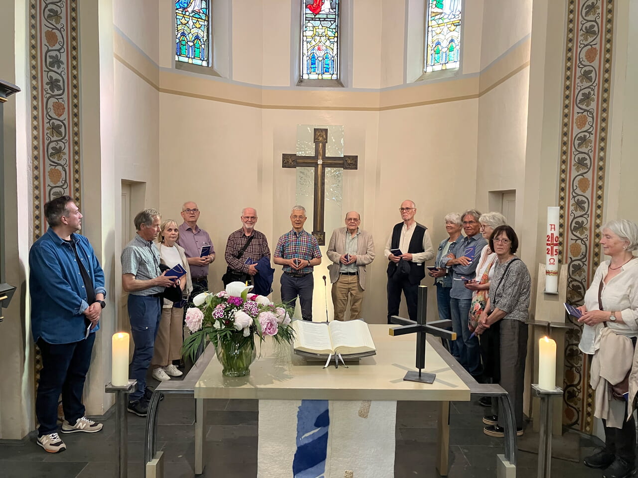 Erste Station des Pilgerrundgangs im Christlich-Islamischen Dialog: die Moschee des Vereins DITB auf der Langen Wende in Neheim.