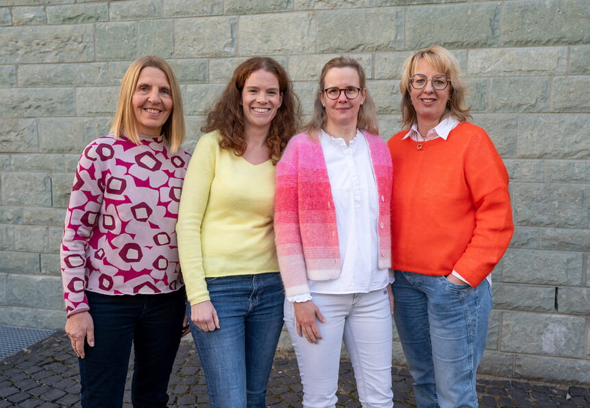 Das Team der Fachberatung (von links): Hildegard Neuhaus-Schäfer, Jessica Bannes, Caroline Mey und Diana Junker-Thiemann